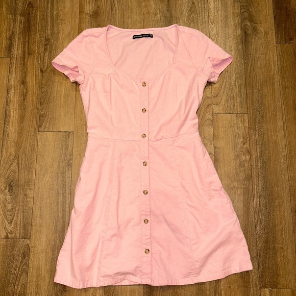 Abercrombie & Fitch Pink Button Down Mini Dress | XSP - Picture 1 of 6